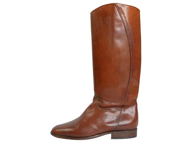 Golden Goose Deluxe Brand Brown knee-high boots - size EU 40 Leather  ref.986714
